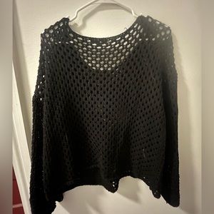 525 america black knit pullover sweater size M